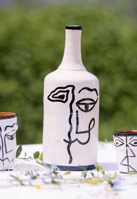 Bouteille en céramique double visage Picasso