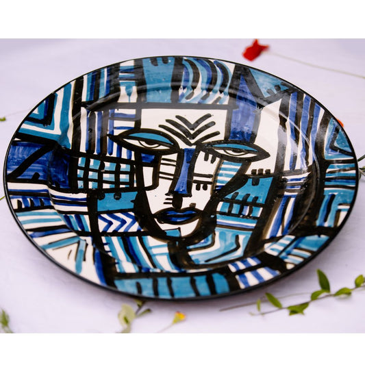 Assiette de Présentation en Céramique Terre Cuite 40 cm – Colorée