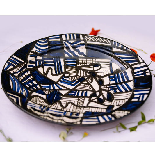 Assiette de Présentation en Céramique Terre Cuite 40 cm – Colorée
