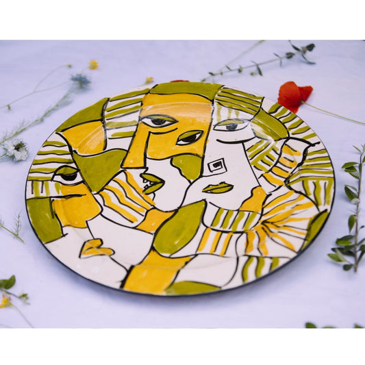 Grande assiette en Céramique Terre Cuite - Colorée