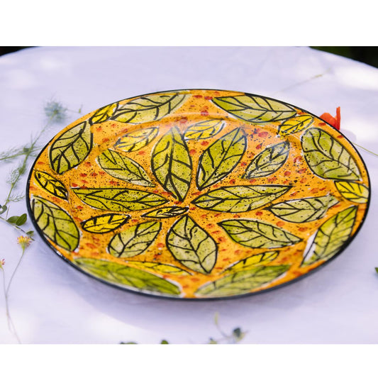 Assiette de Présentation en Céramique Terre Cuite 40 cm – Colorée