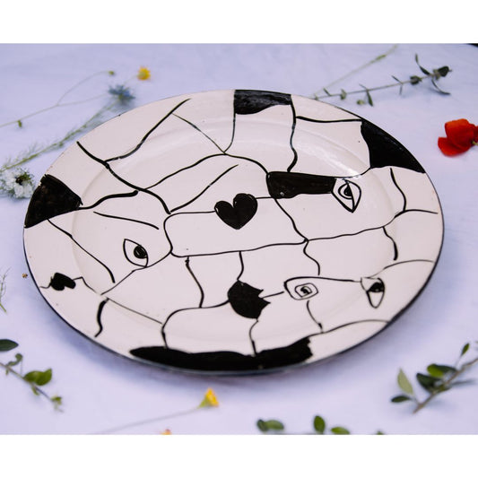 Grande assiette en Céramique Terre Cuite - Blanche
