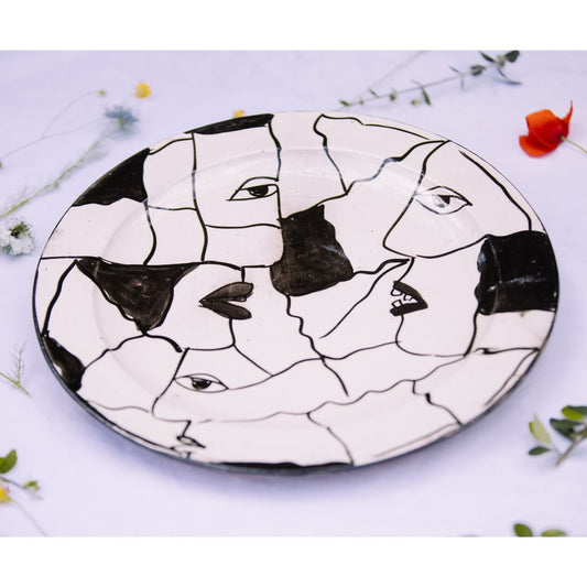 Grande assiette en Céramique Terre Cuite - Blanche