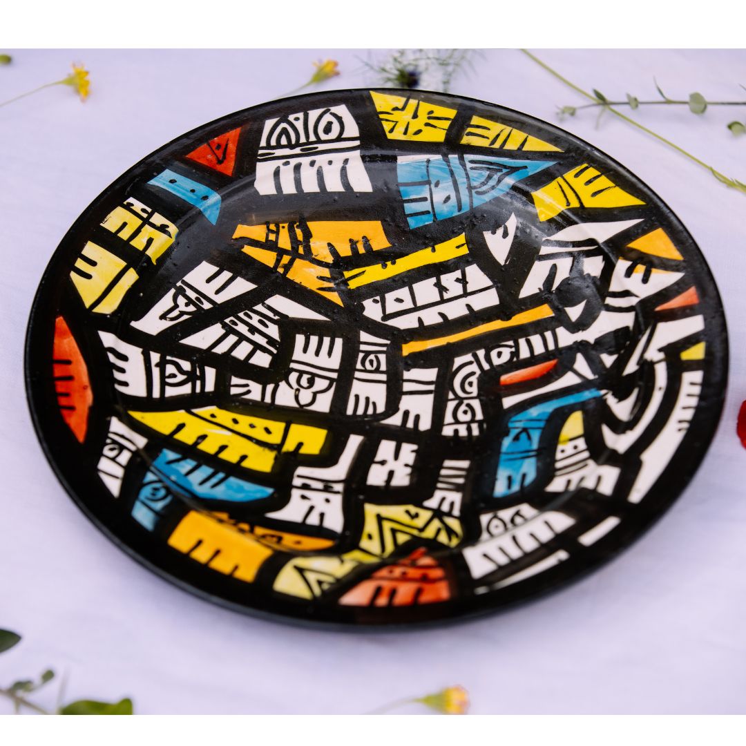 Assiette en Céramique Terre Cuite - Colorée