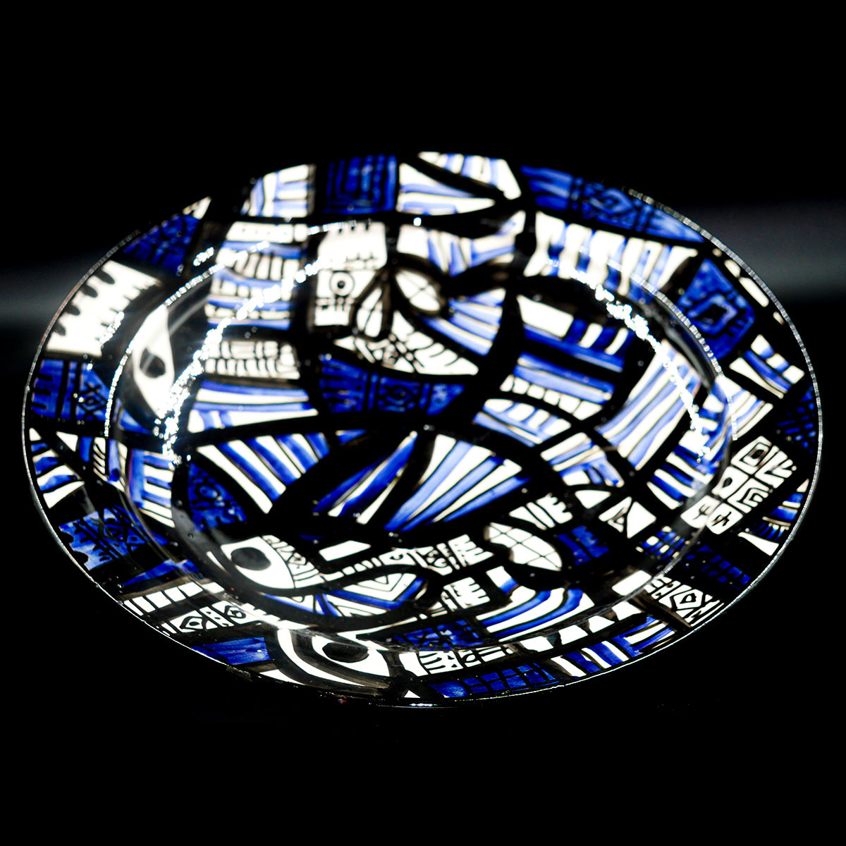 Assiette de Présentation en Céramique Terre Cuite 40 cm – Colorée