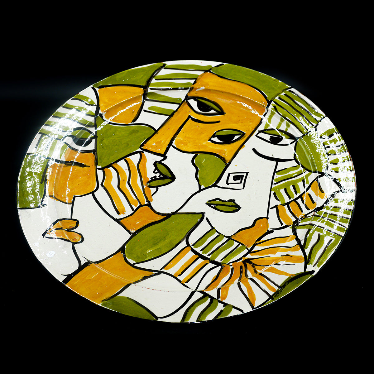 Grande assiette en Céramique Terre Cuite - Colorée