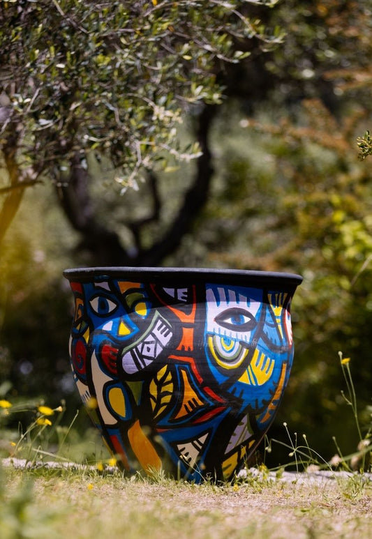 Pot en céramique artisanal style Picasso