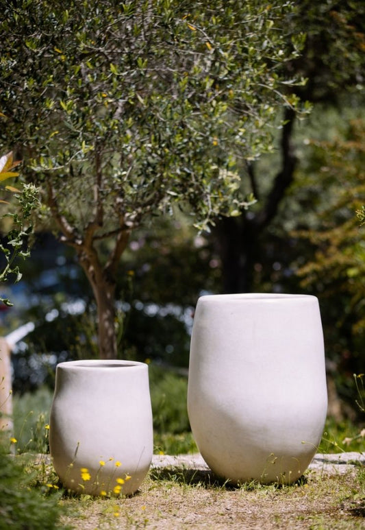 Pot en céramique blanc