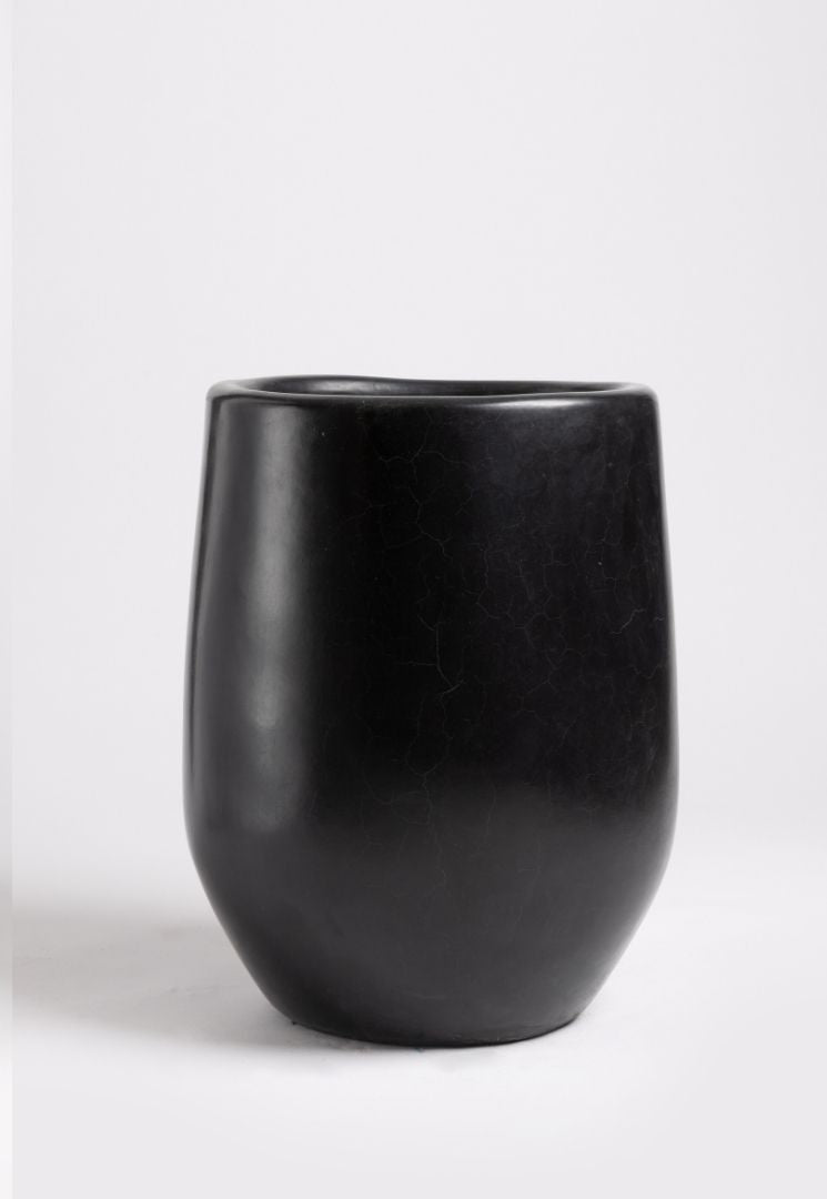 Pot en céramique noir 50cm