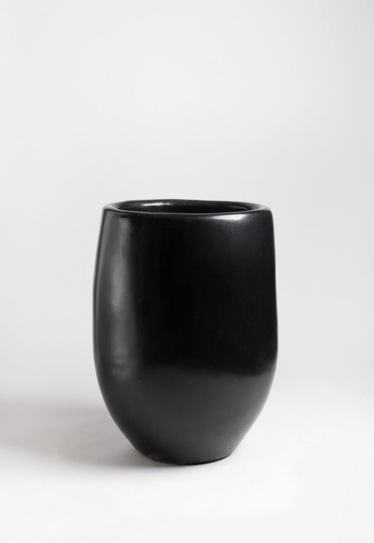 Pot en céramique noir 60cm