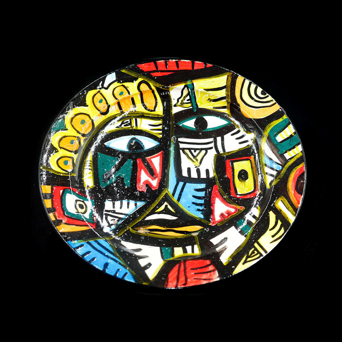 Assiette en Céramique Terre Cuite - Colorée