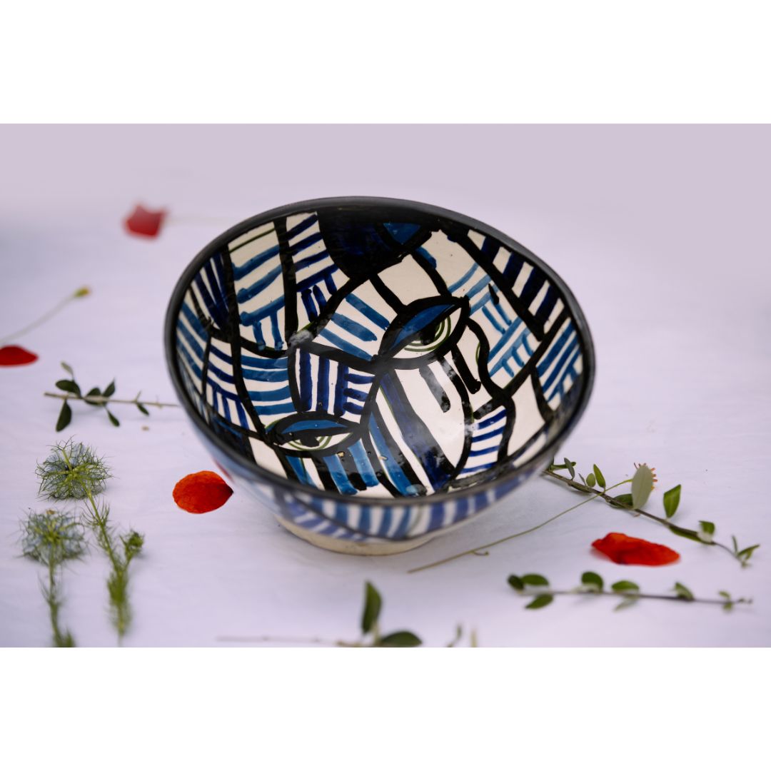 Bol en céramique Bleu - Style Picasso