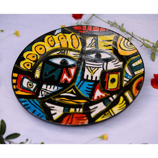 Assiette en Céramique Terre Cuite - Colorée