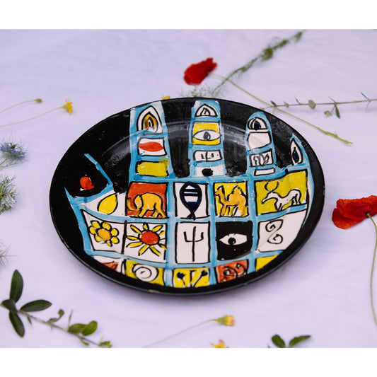 Assiette en Céramique Terre Cuite - Colorée