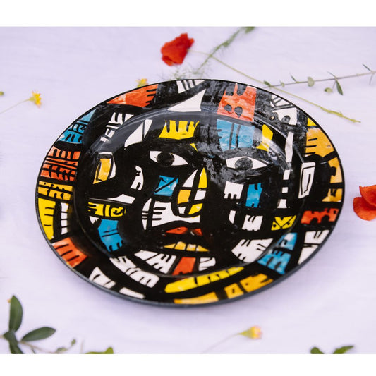Assiette en Céramique Terre Cuite - Colorée