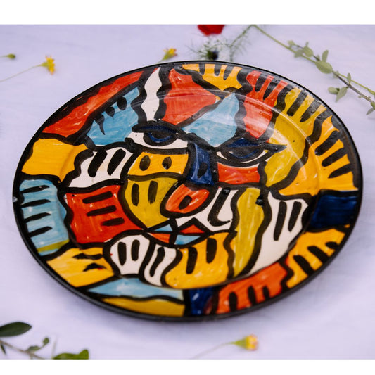 Assiette en Céramique Terre Cuite - Colorée