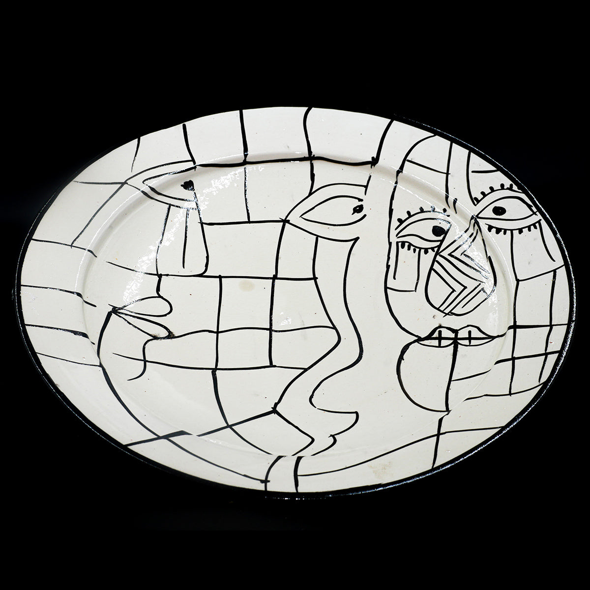 Assiette de Présentation en Céramique Terre Cuite 40 cm – Blanche
