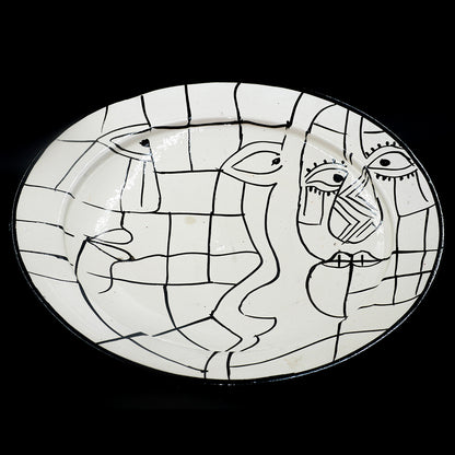 Assiette de Présentation en Céramique Terre Cuite 40 cm – Blanche