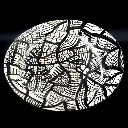 Assiette de Présentation en Céramique Terre Cuite 40 cm – Blanche