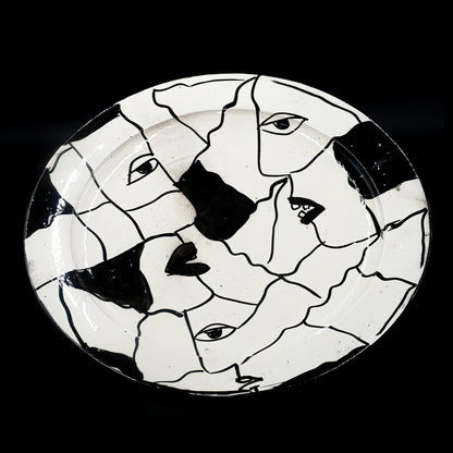 Grande assiette en Céramique Terre Cuite - Blanche