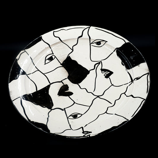 Grande assiette en Céramique Terre Cuite - Blanche