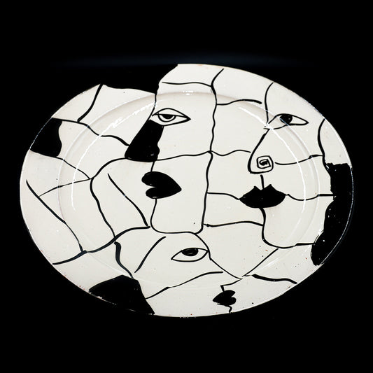 Grande assiette en Céramique Terre Cuite - Blanche