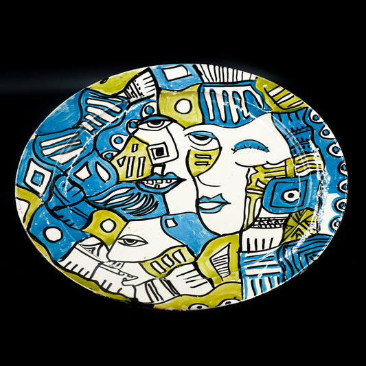 Grande assiette en Céramique Terre Cuite - Colorée