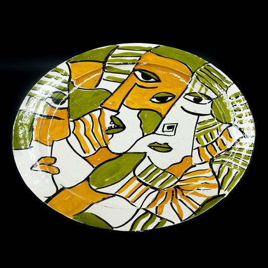 Grande assiette en Céramique Terre Cuite - Colorée