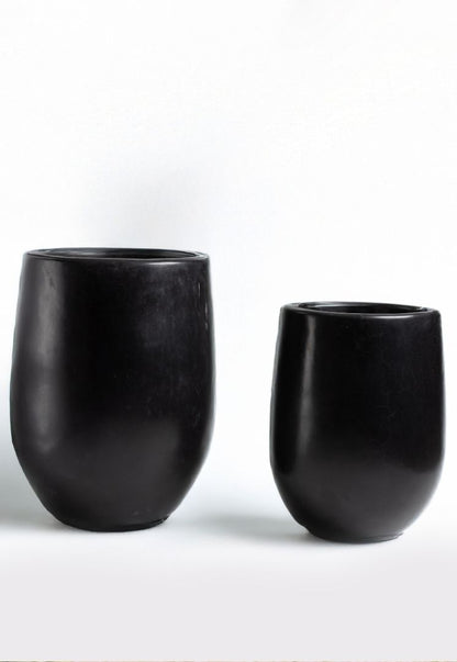 Pot en céramique noir 42cm