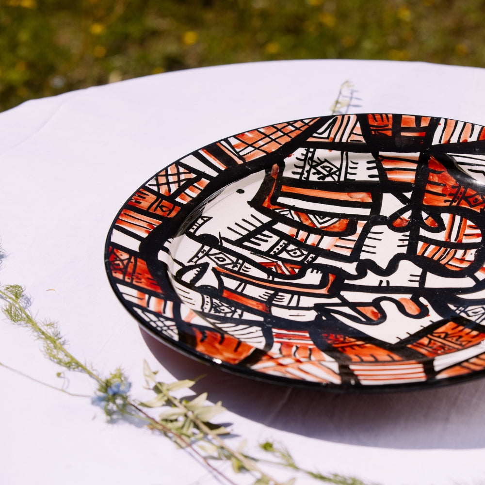 assiette céramique style Picasso