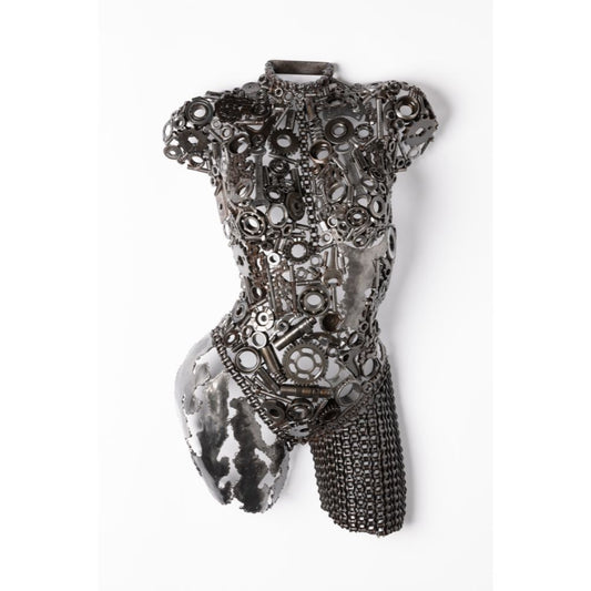 Buste de femme mural en métal