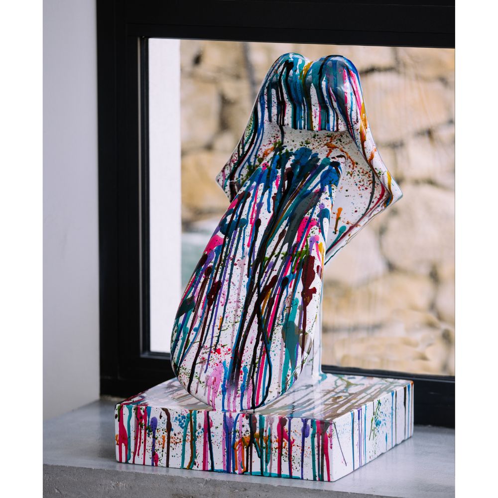 Statue langue pop art